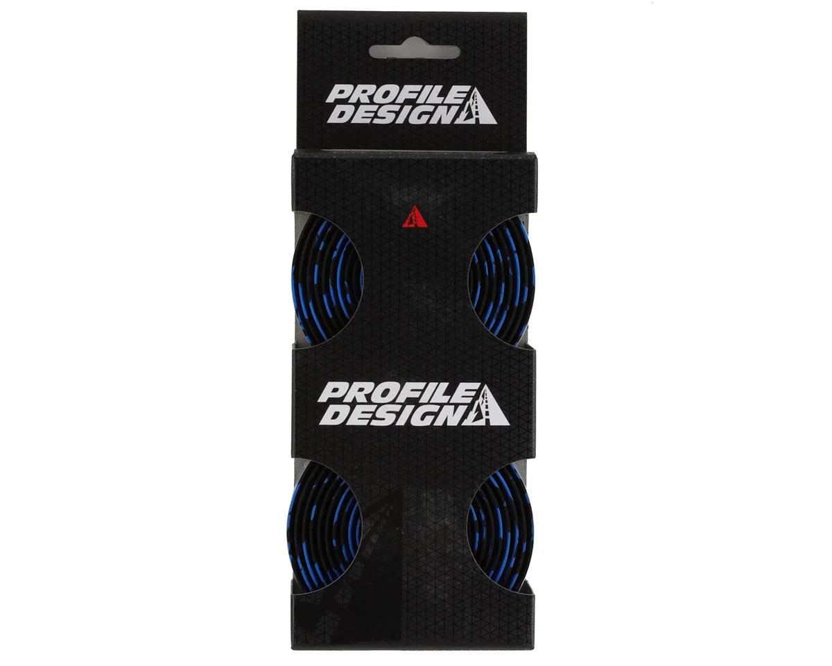 Profile Design Cork Wrap Handlebar Tape (Black/Blue Splash) - view 2